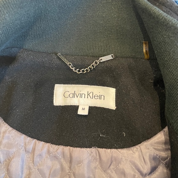 Calvin Klein Black Wool Coat. Size Medium. - Picture 2 of 7